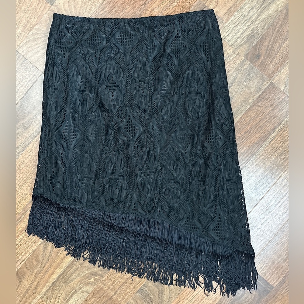 Vintage 90’s fringe midi skirt